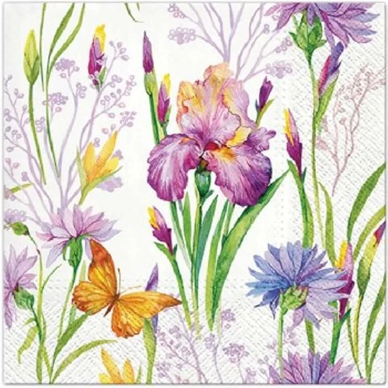 Serwetki papierowe TaT Iris with Butterfly 33x33cm TL121200