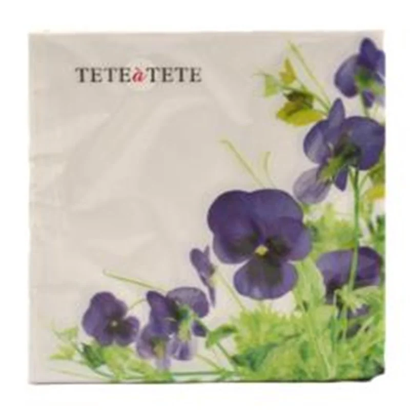 Serwetki papierowe TaT Pansies Frame 33x33cm TL121900