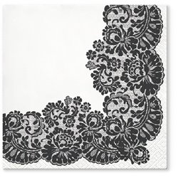 Serwetki Paw Lacy Frame Black TL702618
