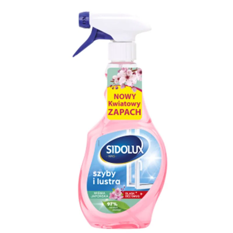 Sidolux Crystal do mycia szyb 500ml kwiat japońskiej wiśni