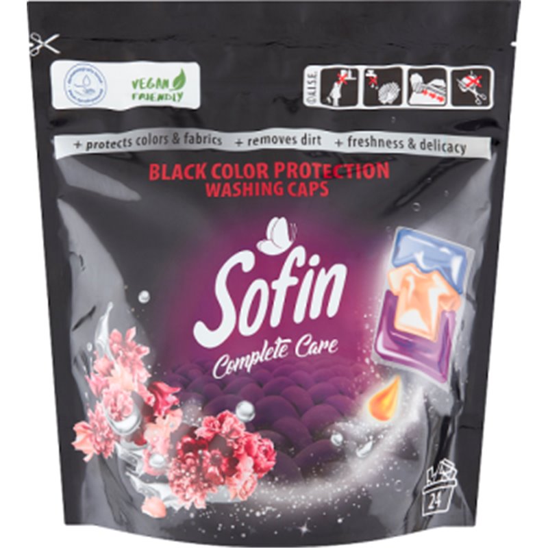 Sofin Black kaspułki do prania czarnych tkanin 24szt