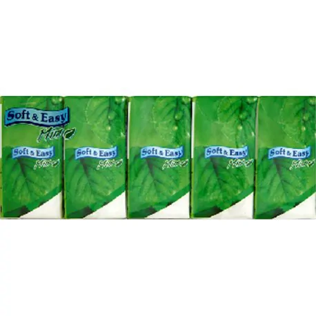 Soft & Easy Chusteczki higieniczne zapachowe 3 warstwowe Mint 10 x 9 sztuk