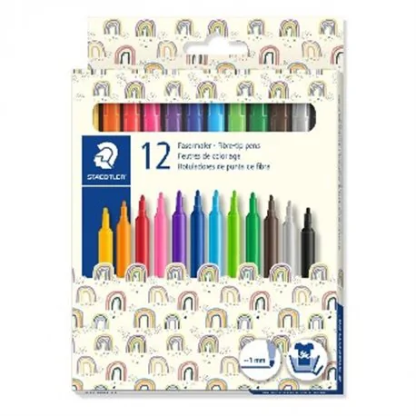 Staedtler flamaster szkolny pattern mix, 12 kol. w opak.