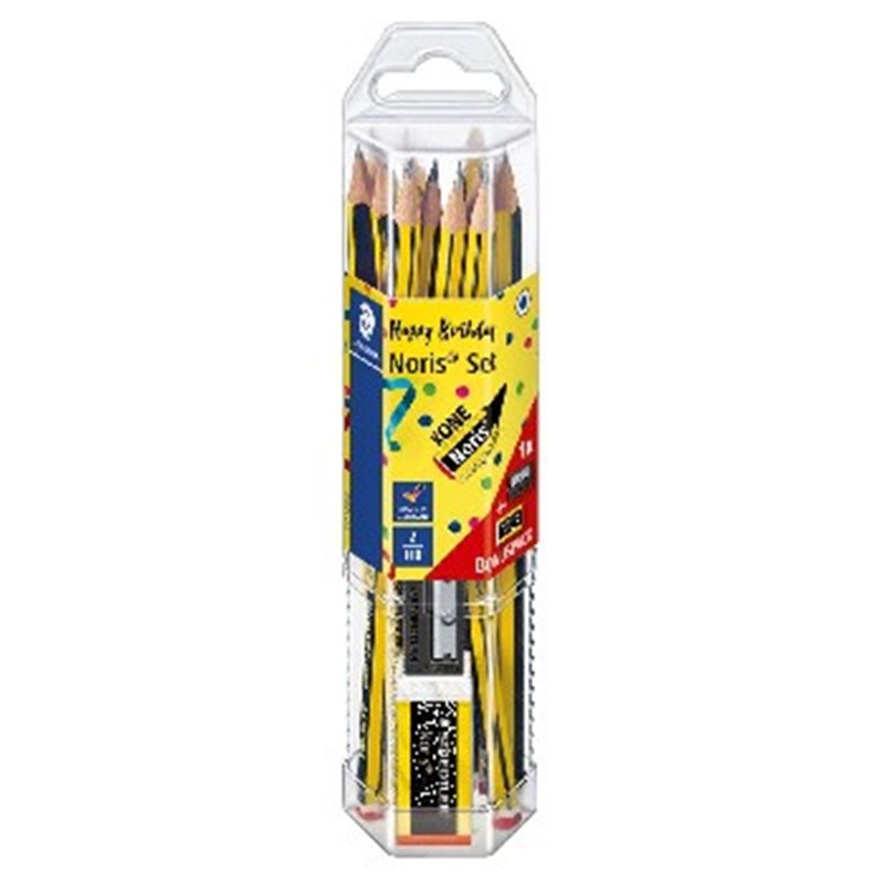 Staedtler ołówek noris, 12 szt. hb + gratis: gumka + temperówka
