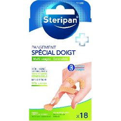 Steripan Specjalne elastyczne plastry z opatrunkiem na palce 18 szt 312020