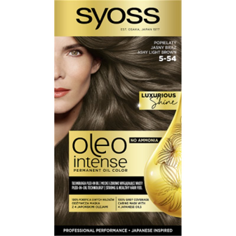 Syoss Oleo Intense Farba do włosów 5-54 popielaty jasny brąz