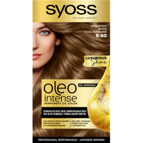 Syoss Oleo Intense Farba do włosów Orzechowy Blond 6-80