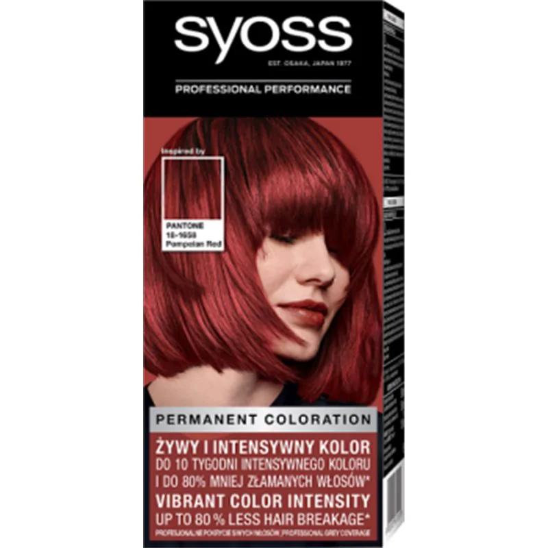 Syoss Permanent Coloration Pantone Farba do włosów 5-72 Czerwień Pompei