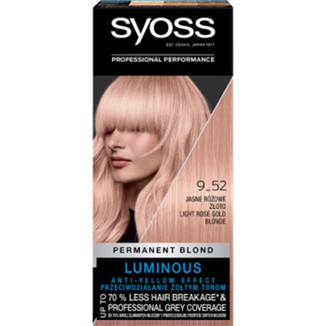 Syoss SalonPlex Farba do włosów Jasne Różowe Złoto 9-52