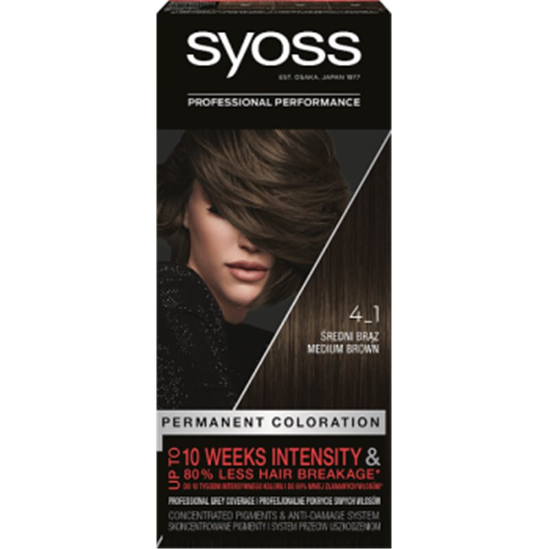 Syoss SalonPlex Farba do włosów Średni Brąz 4-1