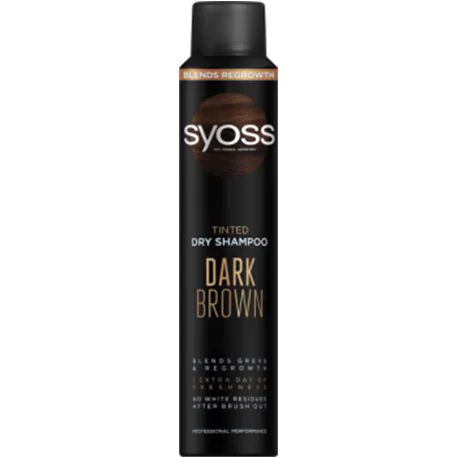 Syoss Tined Suchy szampon do włosów ciemnych odświeżający i koloryzujący ciemny brąz 200 ml