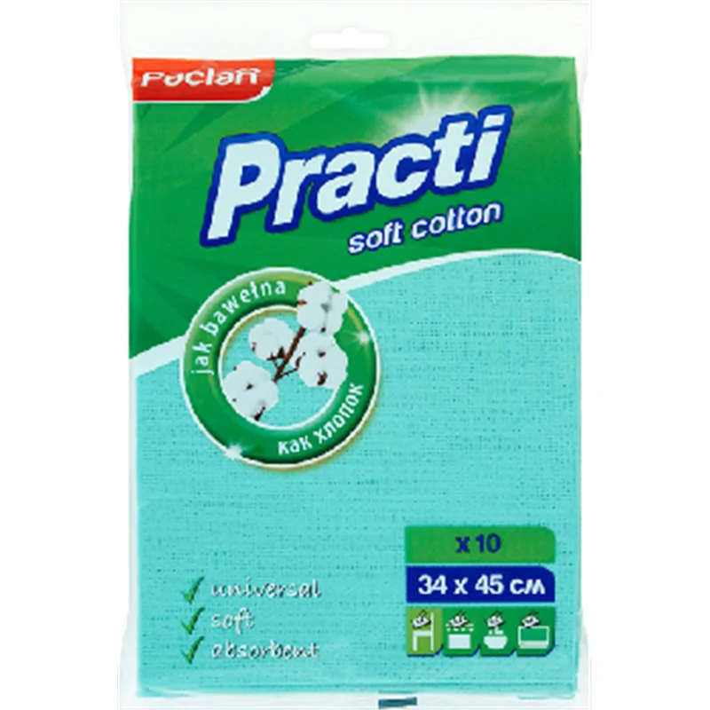 Ściereczka Paclan Practi Soft Cotton domowa - ogólnego użytku 34 x 45 cm 10 sztuk