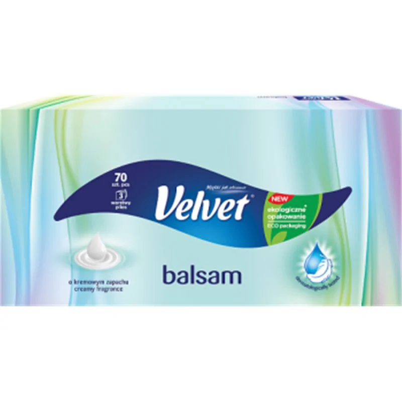 Velvet Balsam Chusteczki uniwersalne o kremowym zapachu 70 sztuk