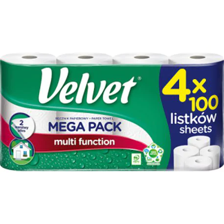 Velvet Mega Pack Ręcznik papierowy 4 rolki