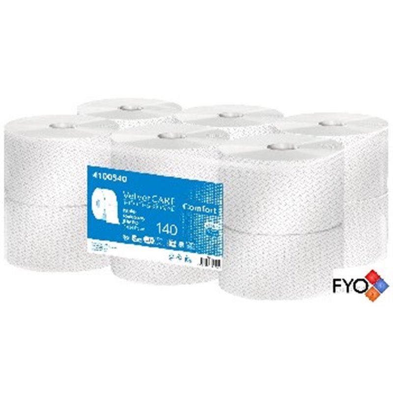 Velvet Professional Papier toaletowy Biały Jumbo 140 Comfort 12szt.