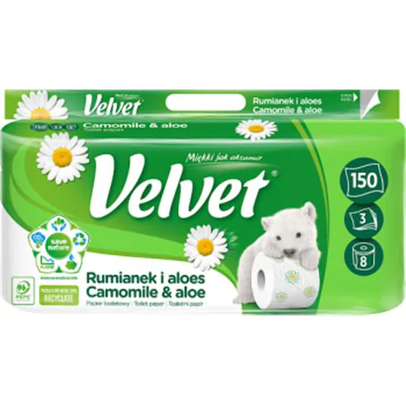Velvet Rumianek i Aloes Papier toaletowy 8+2 rolek