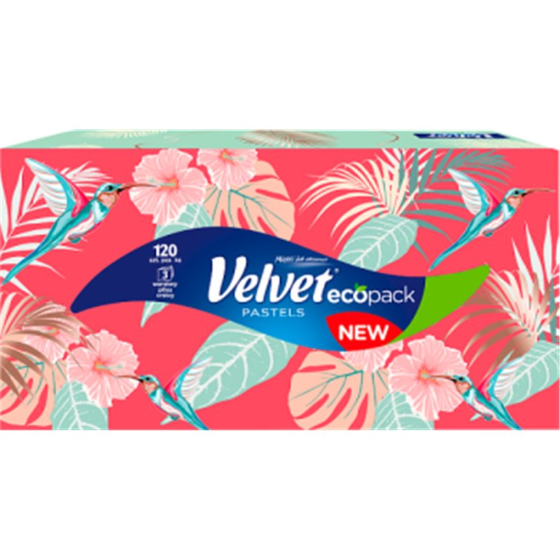 Velvet Trendy Chusteczki uniwersalne 3 warstwy 120 sztuk