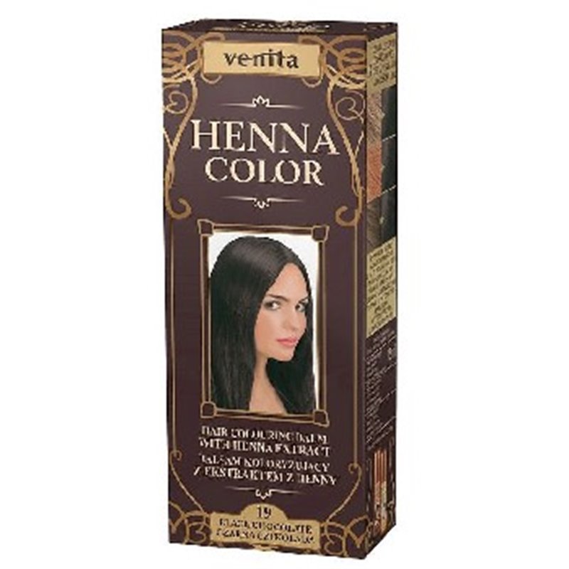 Venita henna color balsam koloryzujący z ekstraktem z henny 19 Czarna Czekolada 75ml