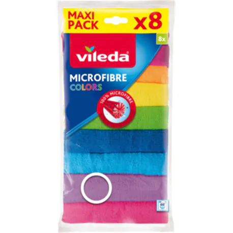 Vileda Microfibre Colors Ściereczka mikroaktywna 8 sztuk