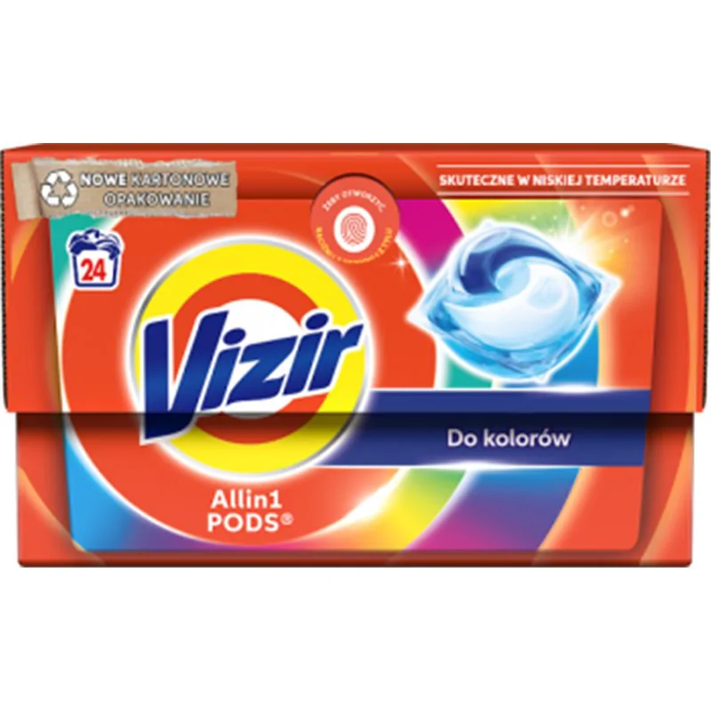 Vizir ALL-in-1 PODS Kapsułki do prania, do kolorowych ubrań, 24 prań