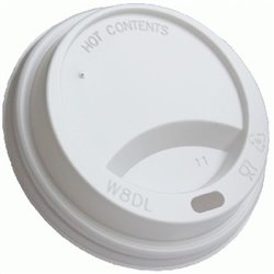 Wieczko do kubka papierowego białe 250ml W8DL 100szt