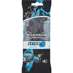 Wilkinson Sword Extra3 Activ Jednorazowe maszynki do golenia 4 sztuki