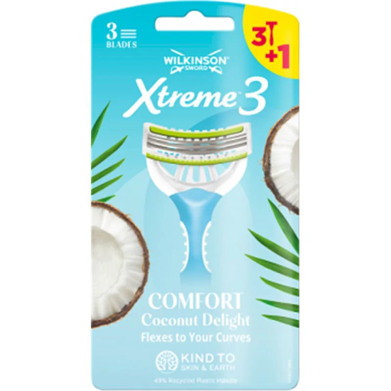 Wilkinson Sword Xtreme3 Coconut Delight Jednorazowe maszynki do golenia dla kobiet 4 sztuki