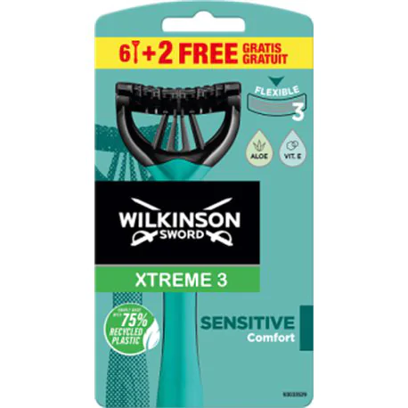 Wilkinson Sword Xtreme3 Sensitive Jednorazowe maszynki do golenia 8 sztuk