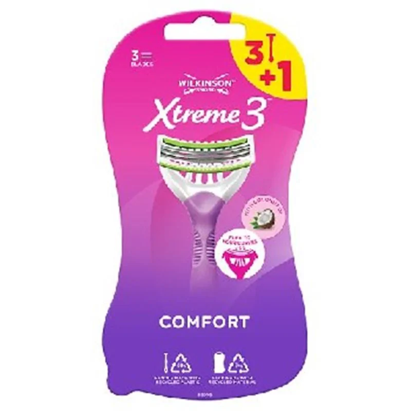 Wilkinson Xtreme3 Beauty Cherry Woman jednorazowe maszynki do golenia 3szt+1gratis