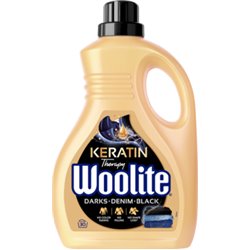 Woolite Płyn do prania tkanin czerń ciemne kolory & jeans z keratyną 1.8 l (30 prań)