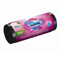 Worki na śmieci Cluo LDPE 120l 10 szt czarne