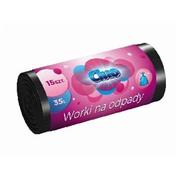 Worki na śmieci Cluo LDPE 35l 15 szt czarne