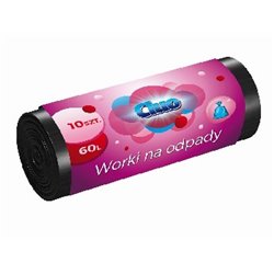 Worki na śmieci Cluo LDPE 60l 10 szt czarne