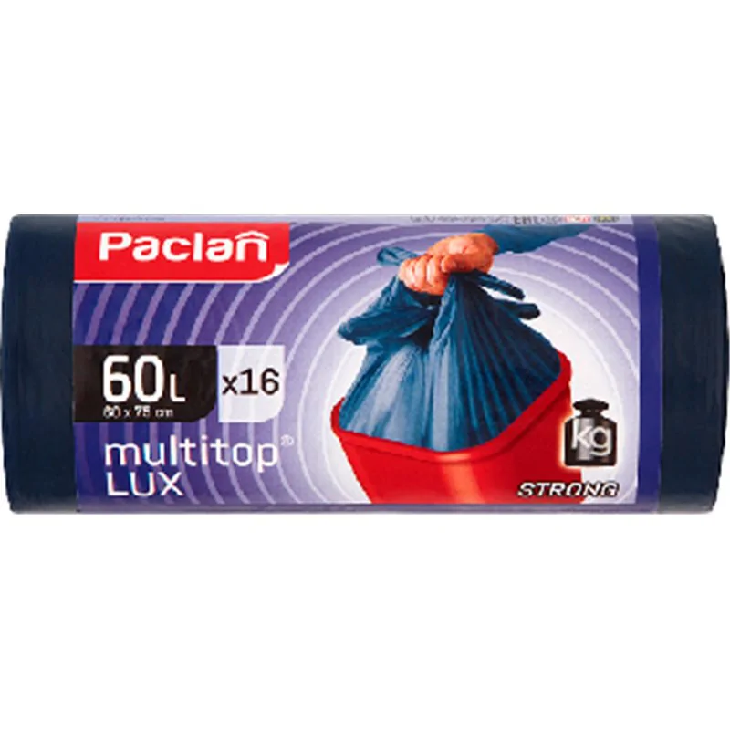 Worki na śmieci Paclan Multitop Lux 60 l 16 sztuk