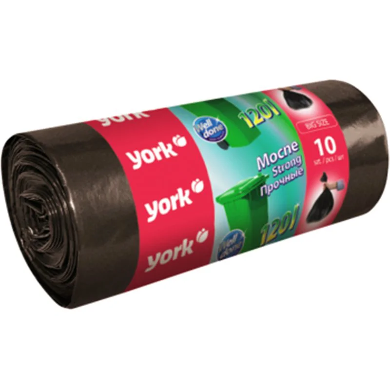 York Worki na śmieci MOCNE 120 l 10 szt