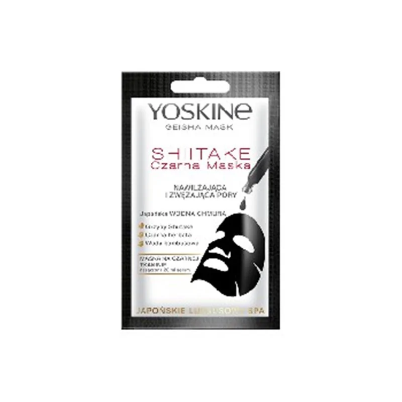 Yoskine Geisha Mask Czarna Maska Shitake