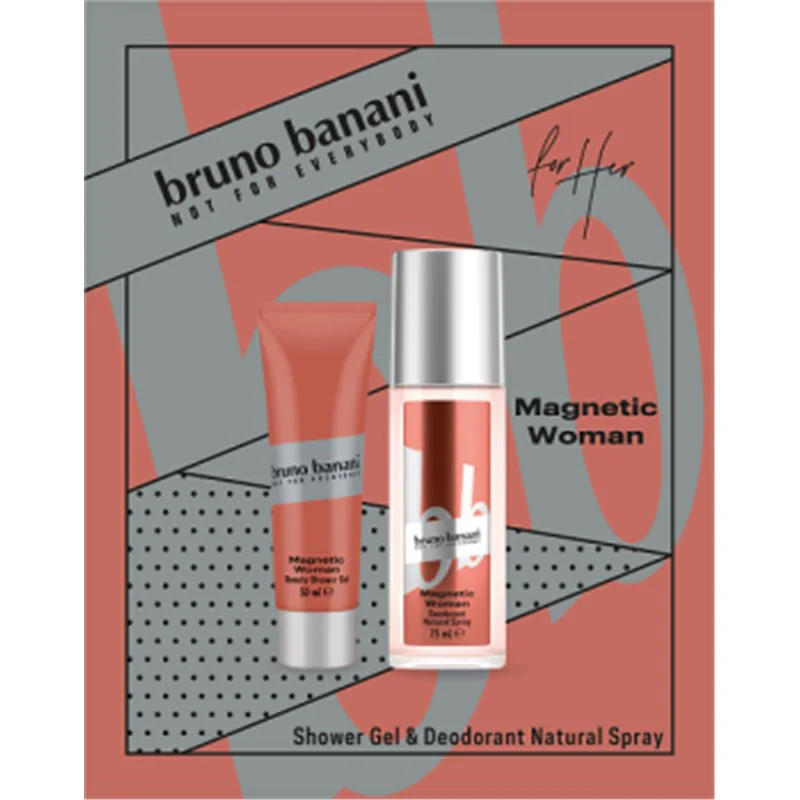 Zestaw kosmetyków Bruno Banani Magnetic Woman deo perfum., żel pod prysznic