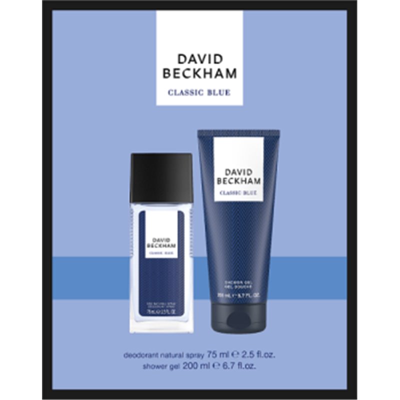 Zestaw kosmetyków David Beckham Classic Blue deo perfum., żel pod prysznic