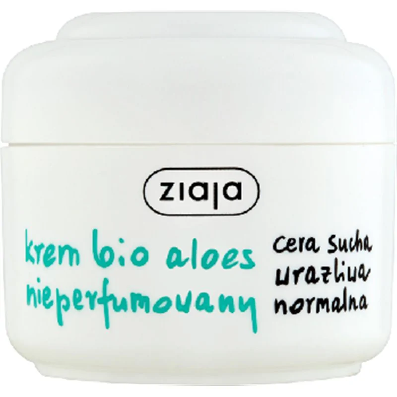 Ziaja Krem bio aloes nieperfumowany cera sucha wrażliwa normalna 50 ml