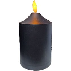 Znicz LED świeczka diodowa Cortina czarna 13,8cm fi 7,6cm z timerem