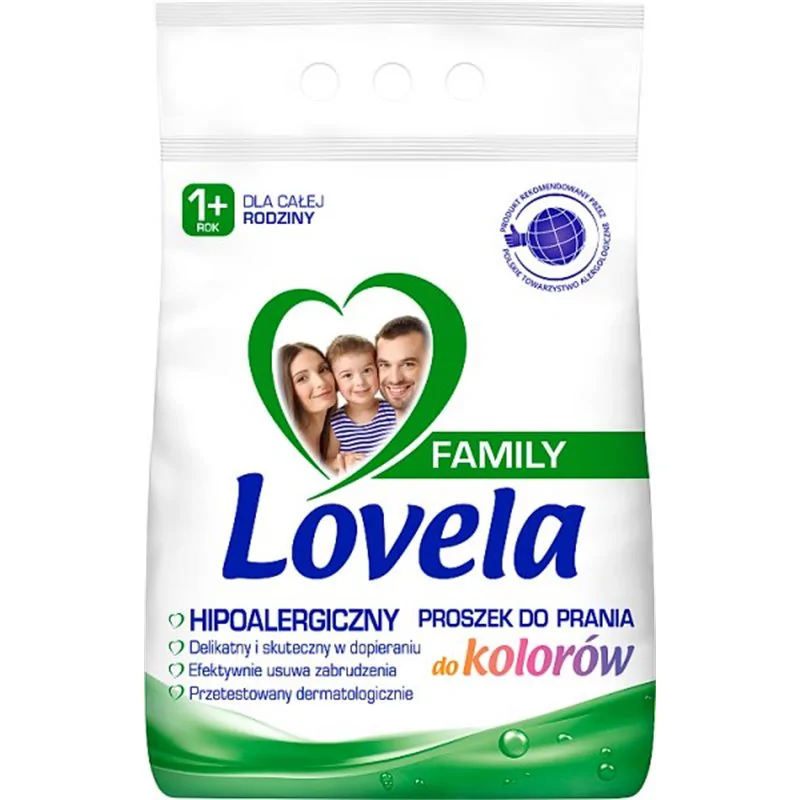 Lovela Family Hipoalergiczny proszek do prania do kolorów 2,1 kg (28 prań)