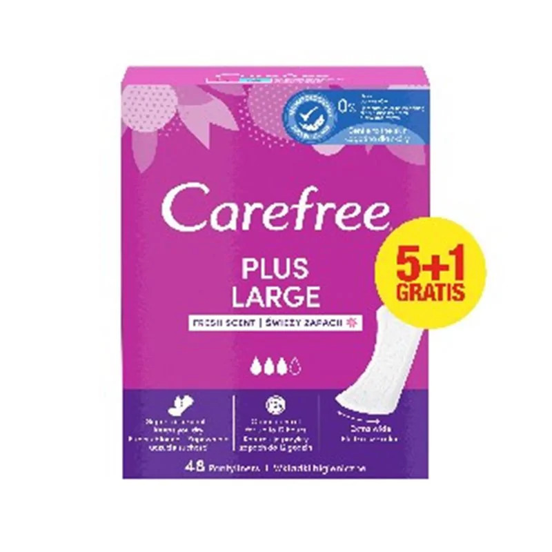 Carefree wkładki higeniczne Plus Long Light 48 5+1szt gratis 