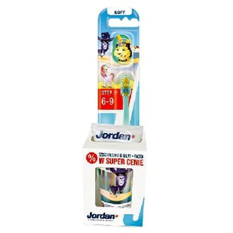 Jordan szczoteczka do zębów dla dzieci Step by Step Soft + pasta Junior 6-9lat 