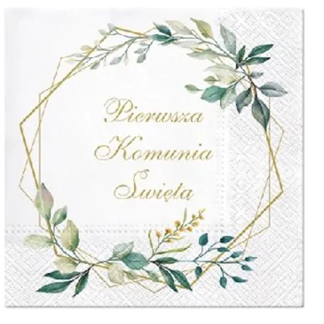 Paw Serwetki I Komunia Leaves Fram SDL127820 33x33cm