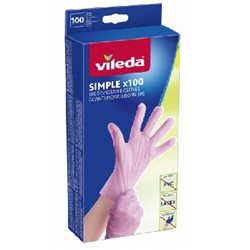Vileda rękawice Simple S/M 100szt