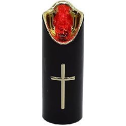 Znicz Diodowy Led Cortina Rico czarny złoty/czerwony 5x15cm 12szt