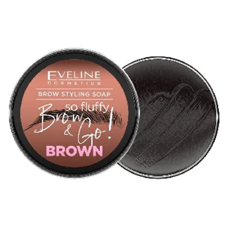 Eveline Brow&Go mydło do stylizacji brwi So Fluffy Brown 25g