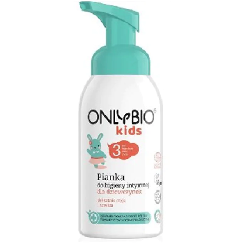 OnlyBio Kids pianka do higieny intymnej dla dziewczynek +3lata 300ml