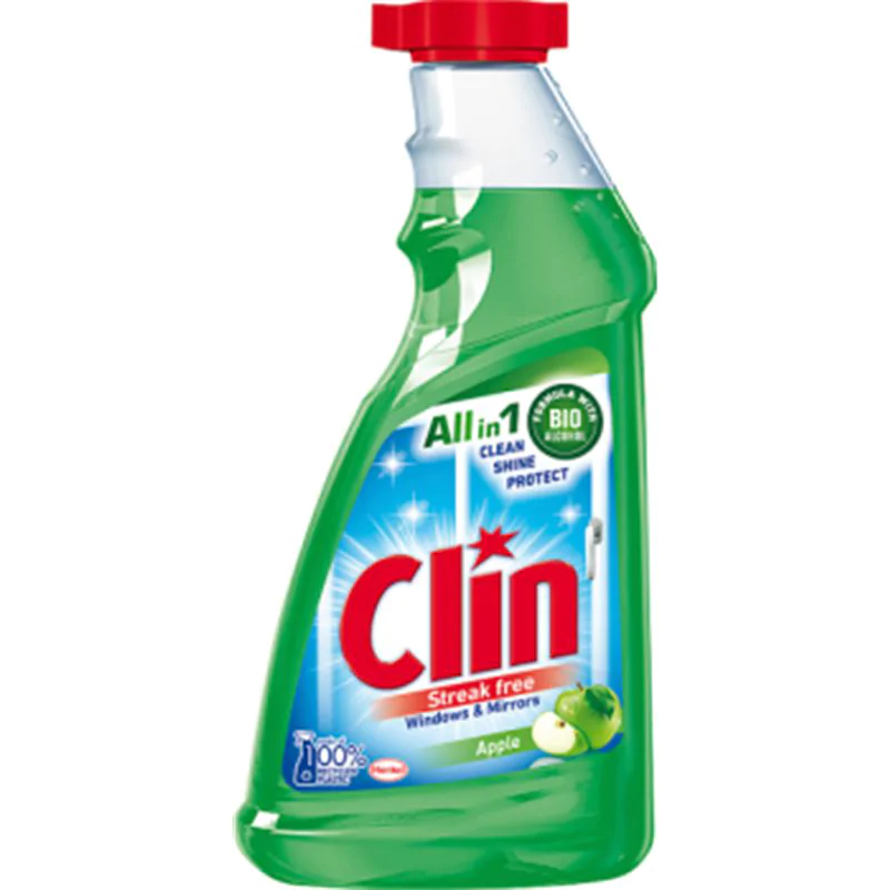 Clin Apple Płyn do czyszczenia okien z alkoholem zapas 500 ml