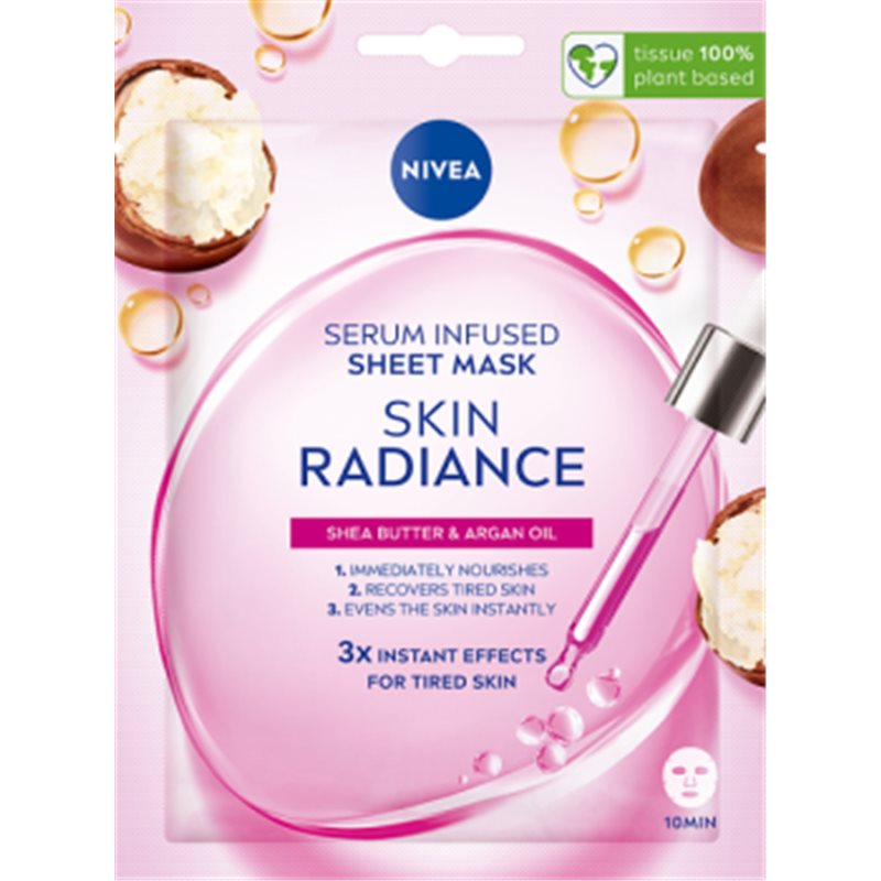 Nivea Skin Radiance maska w płacie nasączona serum rozświetlającym 